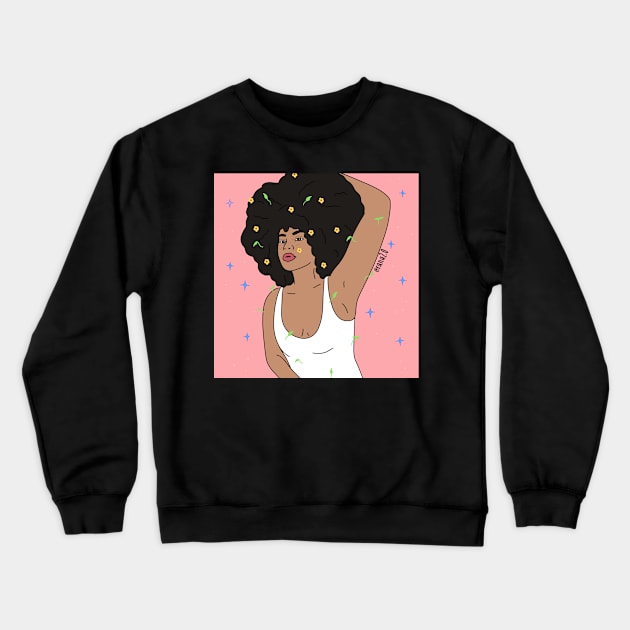 Black girls are Beautiful Crewneck Sweatshirt by Ranaawadallah